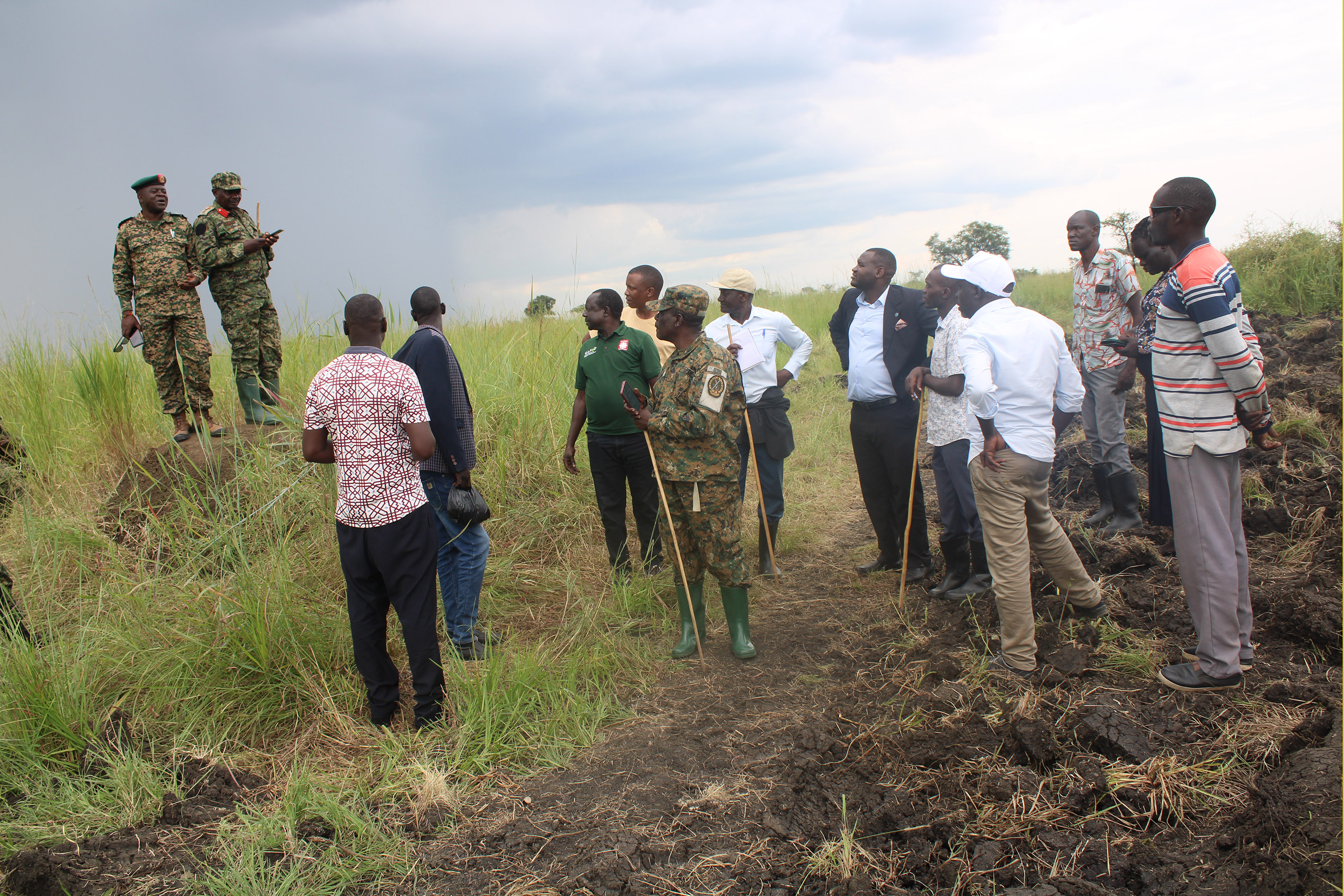 The Kapelebyong district and UPDF leadership touring the proposed land for brigade 