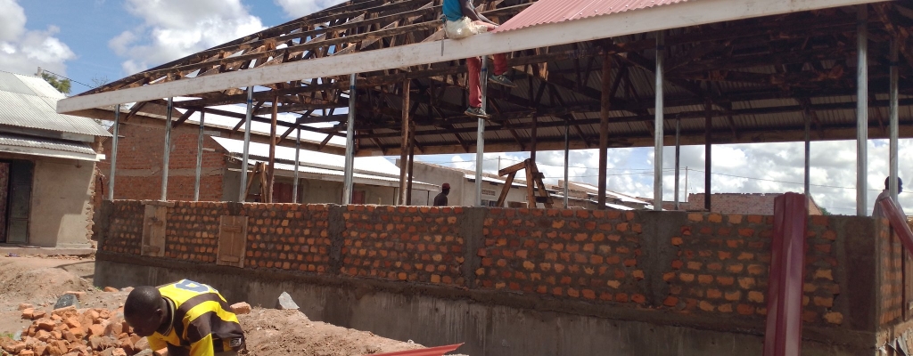 The ongoing construction of Acowa Market Shade in Acowa Town Council